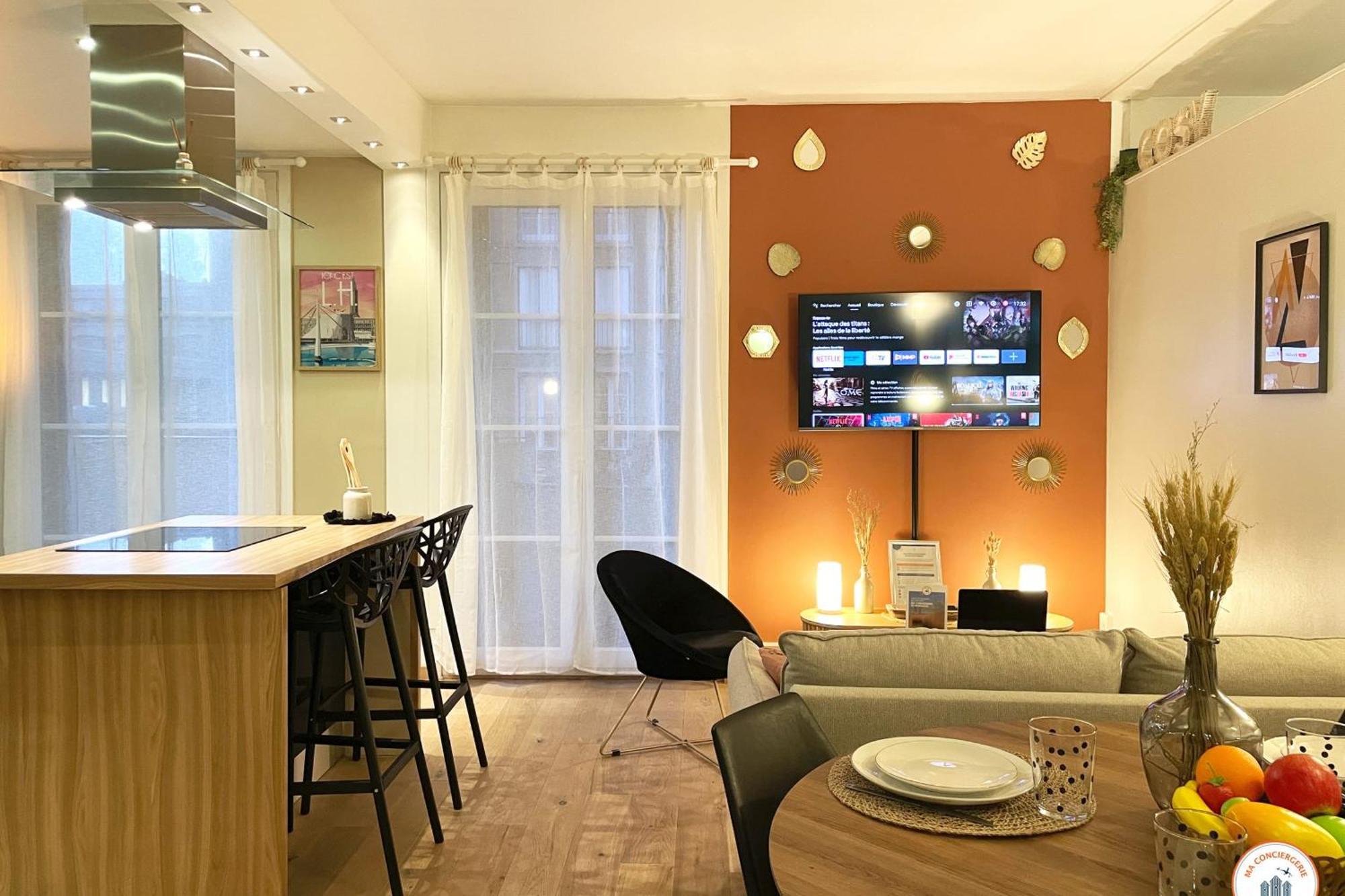 Апартаменты Bienvenue Au Chillou - Parking - Terrasse Гавр Экстерьер фото