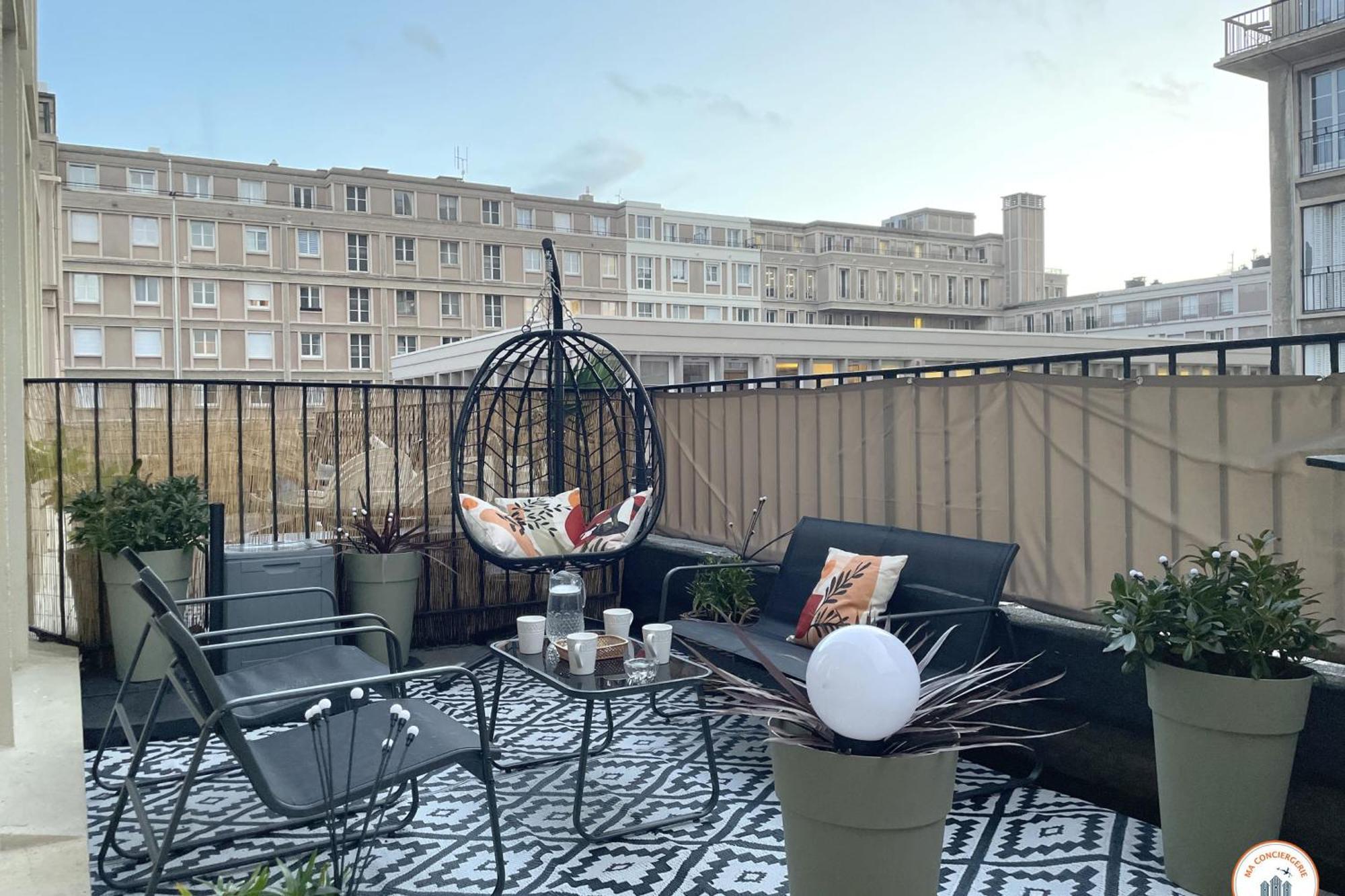 Апартаменты Bienvenue Au Chillou - Parking - Terrasse Гавр Экстерьер фото